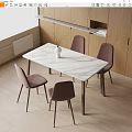 Modern Dining Table and Chair Simple Dining Table and Chair Chandelier 3d model