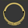 Radiant Golden Furniture Ornament With Beaded Design And Crystal Embellishments