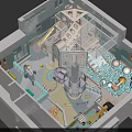 Vibrant Indoor Playground With Slide Stairs Welcome Sign House And Colorful Blocks