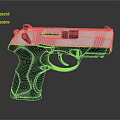 Modern Smith Wesson Pistol Design With Silver Black Finish And Grip