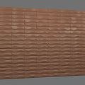 Brown Wavy Texture Background Wall With Modern Decorative Panel Design 3d model
