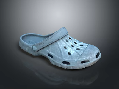 Comfortable Casual Clogs With Perforated Design For Daily Wear And Home Use 3d model