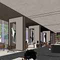 Modern Luxury Clubhouse Interior Design Featuring Floor to Ceiling Windows Greenery And Elegant Furniture