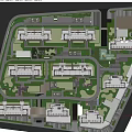 Residential Garden Landscape Master Plan With Green Spaces And Walking Paths