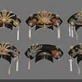 Traditional Chinese Ornamental Hairpiece Hanging Decorations With Phoenix Beads And Tassels