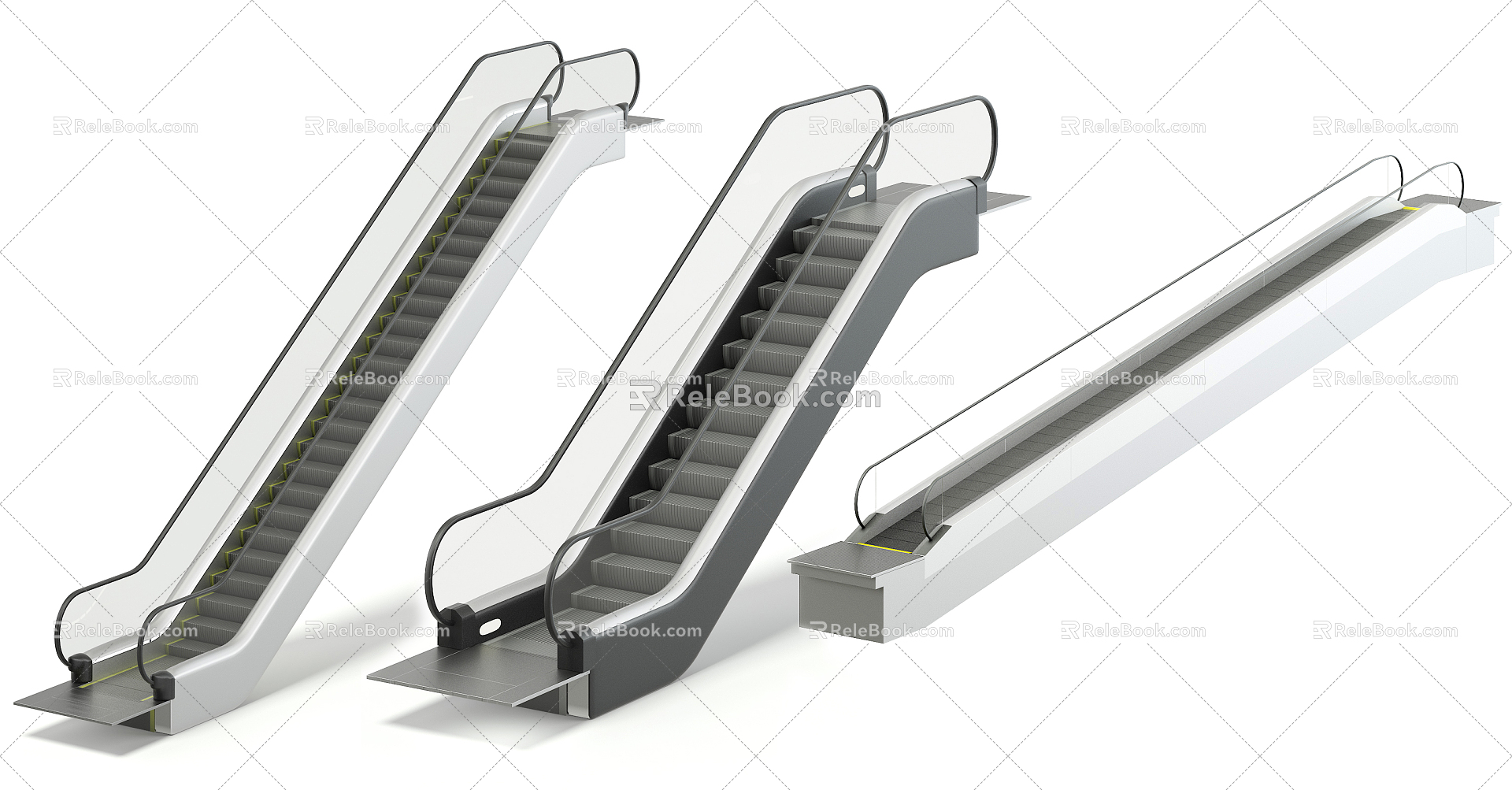 Modern Elevator Escalator 3d model