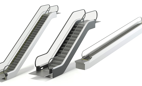 Modern Elevator Escalator 3d model