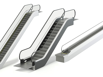 Modern Elevator Escalator 3d model