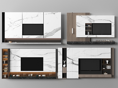 TV background wall model