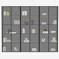Modern Bookcase Books Ornaments Books 3d model