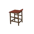 Modern Red Upholstered Leisure Chair With Wooden Frame And Curved Backrest Design