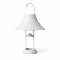 Outdoor Lamps With Bell Shaped Shades In White Red Silver And Metal Bases
