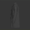 Gray Long Length Woolen Coat With Toggle Buttons And Stand Collar Design 3d model