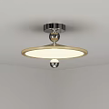 Modern Round Ceiling Light With Gold Metal Frame And Soft Illumination 3d model