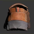 Orange Slip On Casual Shoes With Leather Upper And Grey Traction Sole