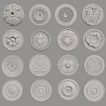 Jianou Carved Gypsum Carved Combination 3d model