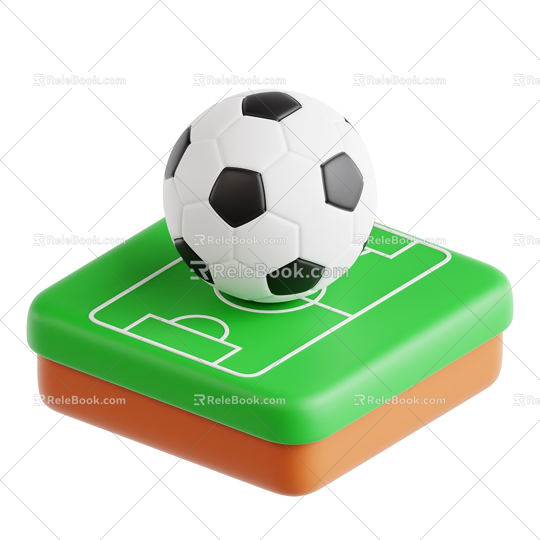 Football Football Field Football Field Cartoon Football Cartoon Football Field 3d model