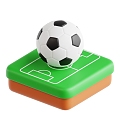 Football Football Field Football Field Cartoon Football Cartoon Football Field 3d model