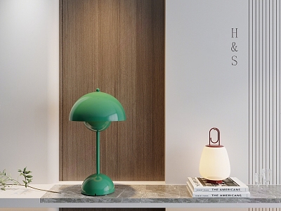 green table lamp modern table lamp 3d model