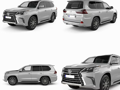 Lexus SUV Exterior Design Showcased From Multiple Angles With Sleek Lines And Modern Styling 3d model
