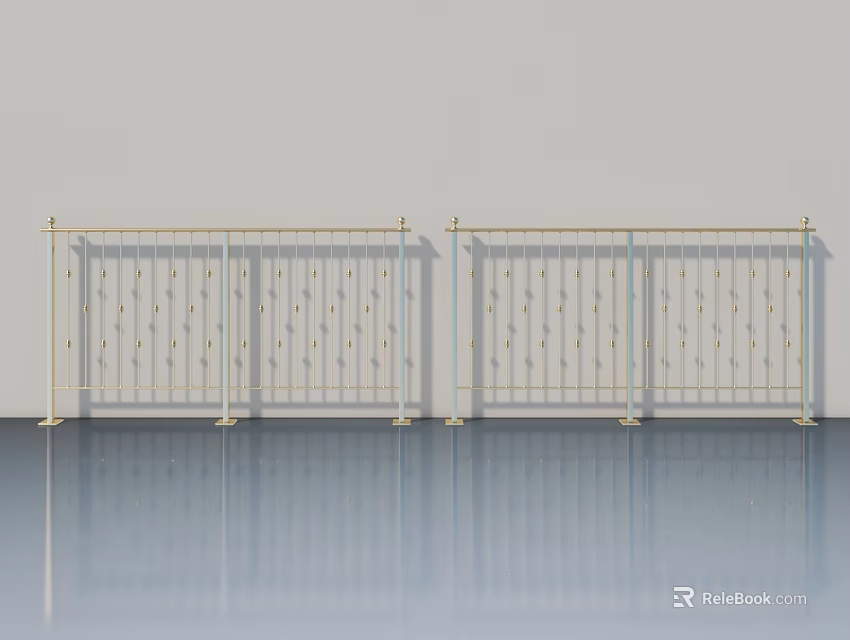 Modern Interior Double Swing Doors With Metal Frame And White Panels 3d model 
