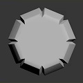 White Cylindrical Structural Component 3D Model With Textured Surface And Connecting Ends