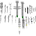 Assorted Military Weapons Collection Featuring Missiles Rockets Bombs And Drones On 3d model