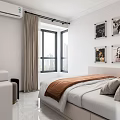 Modern Neutral Open Plan Living And Dining Room With Comfortable Sofas And Panoramic City View