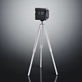 Modern Electronic Device On White Tripod Stand With Black Body Design