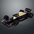 Lotus Honda Purple And Gold Formula 1 Racing Car With Sponsor Logos And Aerodynamic Design