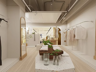 Modern Clothing Store Women's Clothing Store Clothing Store Clothing Luggage Store 3d model