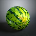 Juicy Fresh Green Striped Watermelon With Smooth Surface As Healthy Summer Fruit Snack