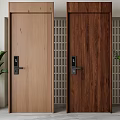 Nordic password entry door combination 3d model