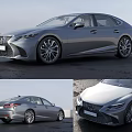 Lexus Silver Luxury Sedan With Modern Sleek Body And Alloy Wheels Exterior View