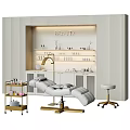 Modern Medical Equipment for Beauty Treatment with Treatment Bed Exam Lamp and Trolley