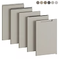 Modern Gray Kitchen Cabinet Doors With Sleek Design And Various Sizes 3d model