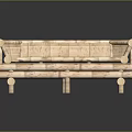 Handcrafted Bamboo Sofa With Natural Woven Design And Solid Log Leg Structure