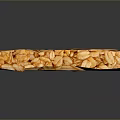 Nutritious Energy Bar With Oat Flakes Almond Slices And Dried Fruits