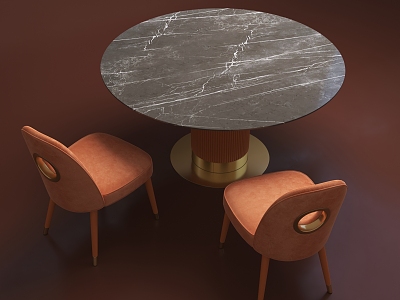 Dining table and chair combination model