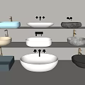 Wash basin wash basin counter basin faucet 3d model