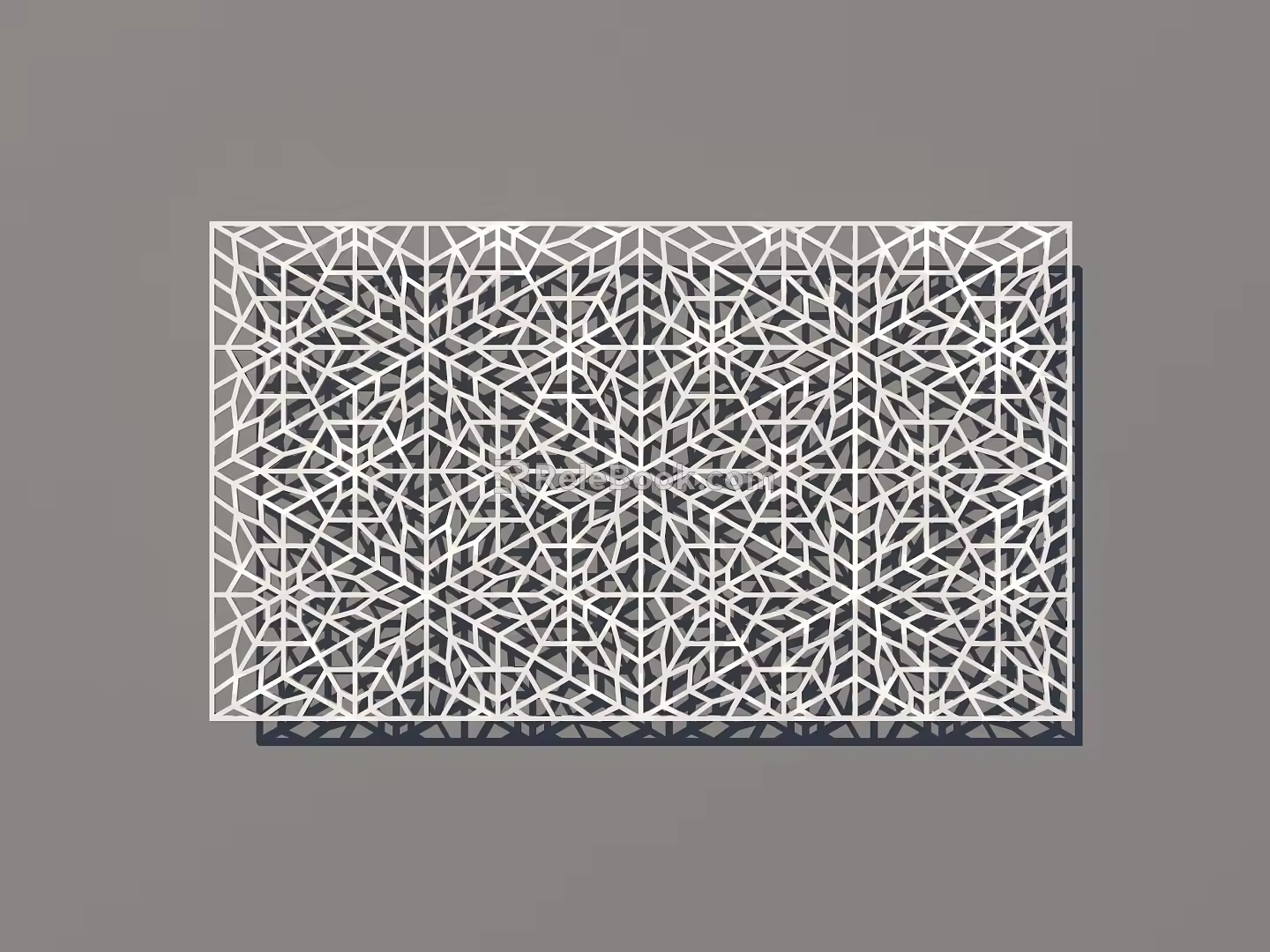 Modern Pane Snowflake Pane Window Flower Metal Pane 3d model
