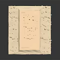 Ancient Greek Architectural Model With Classical Columns Stone Steps And Platform Structure