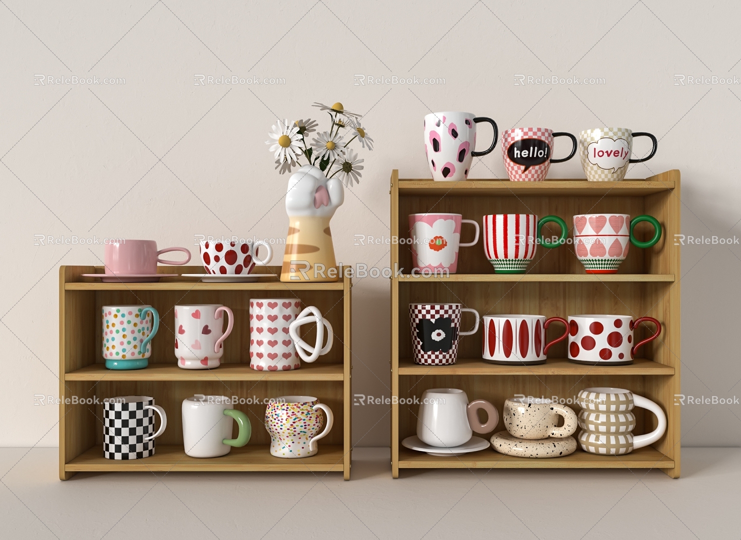 Cup Storage Rack 3d model