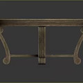 Round Wooden Coffee Table With Ornate Carved Legs For Living Room Furniture