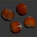 chestnut chestnut raw chestnut fried chestnut hairy chestnut oil chestnut banana fruit fresh fruit 3d model