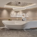Elegant Hotel Lobby Interior With Modern Reception Desk Lighting And Marble Floor