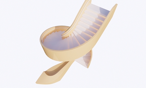 modern revolving staircase spiral shaped staircase 3d model