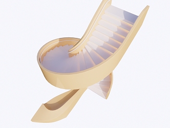 modern revolving staircase spiral shaped staircase 3d model