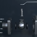 Industrial Metal Valve With Lever Handle And Threaded End Connections