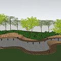 Winding Wooden Walkways With Reflective Water Ponds And Lush Foliage In Garden Design